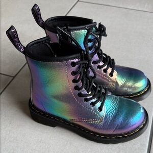 Dr. Martens Kids’ Holographic Combat Boots- 1460 Boot Size 12